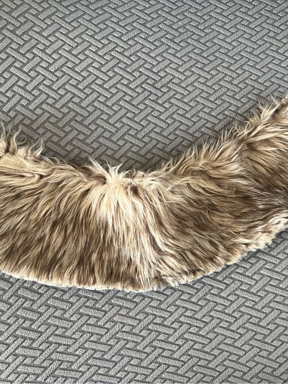 Lucky Brand Faux Fur Collar Easy Add to Jean Jacket-Light Brown